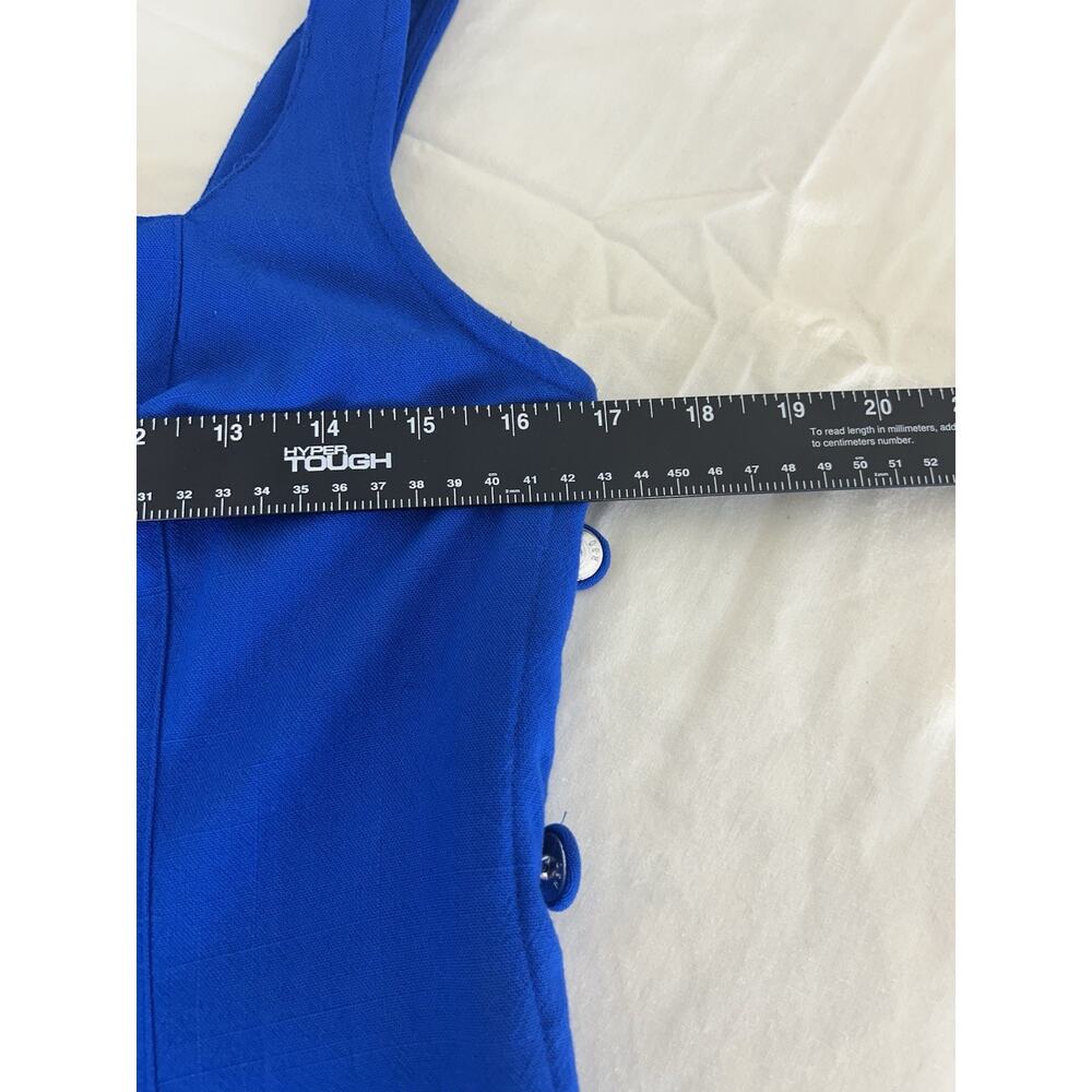 Vintage Y2K Resort wear Sun dress Midi Blue Sz 8 Coastal Core Beach dress - Picture 11 of 11